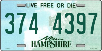 NH license plate 3744397