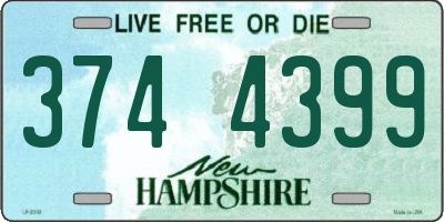 NH license plate 3744399
