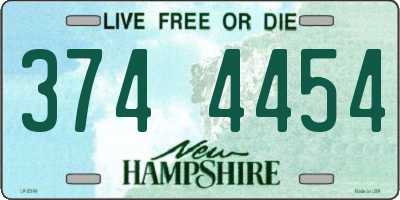 NH license plate 3744454