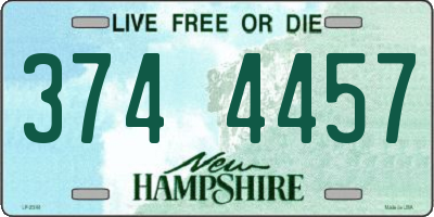 NH license plate 3744457