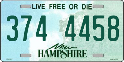 NH license plate 3744458