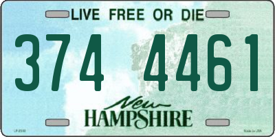 NH license plate 3744461