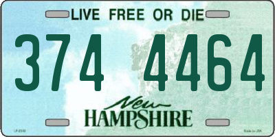 NH license plate 3744464