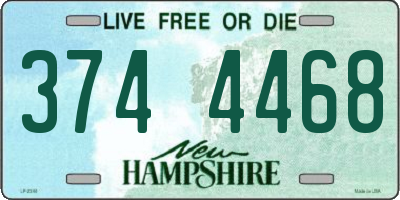 NH license plate 3744468
