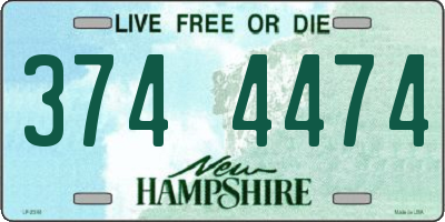 NH license plate 3744474