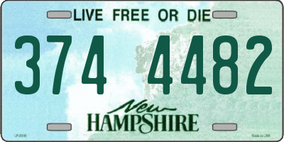 NH license plate 3744482