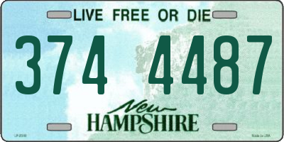NH license plate 3744487