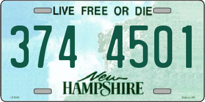 NH license plate 3744501