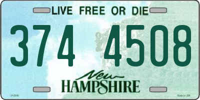 NH license plate 3744508