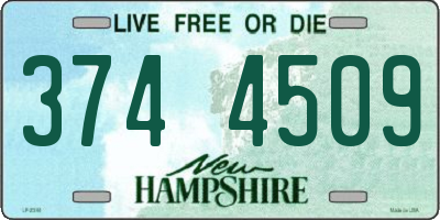 NH license plate 3744509