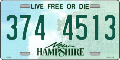 NH license plate 3744513