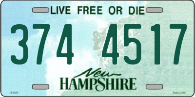 NH license plate 3744517