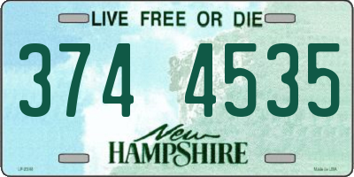 NH license plate 3744535