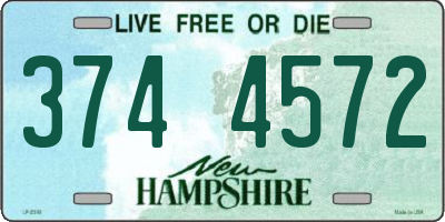 NH license plate 3744572