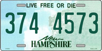 NH license plate 3744573