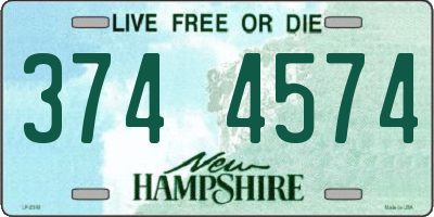 NH license plate 3744574