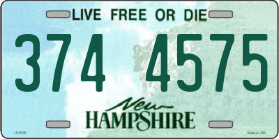 NH license plate 3744575