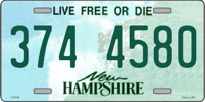 NH license plate 3744580
