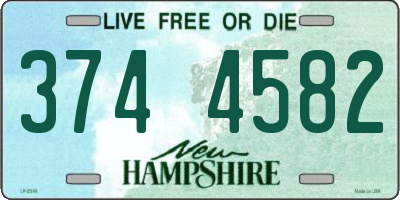 NH license plate 3744582