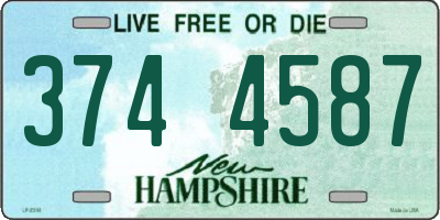 NH license plate 3744587