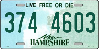 NH license plate 3744603