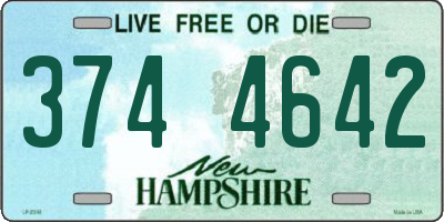 NH license plate 3744642