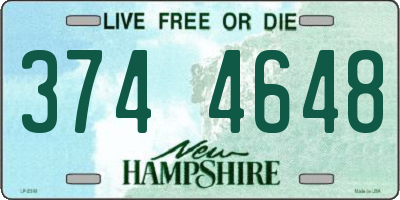 NH license plate 3744648