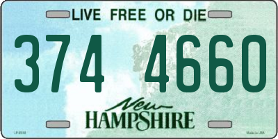 NH license plate 3744660