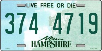 NH license plate 3744719