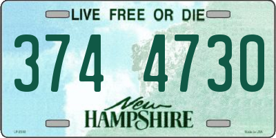 NH license plate 3744730
