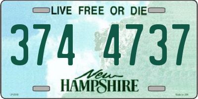 NH license plate 3744737
