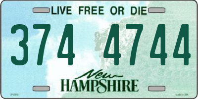 NH license plate 3744744