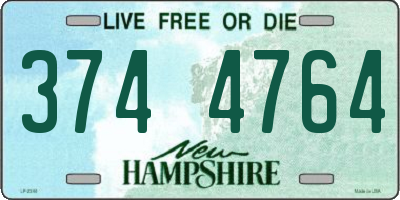 NH license plate 3744764