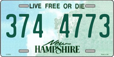 NH license plate 3744773