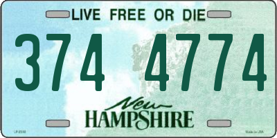 NH license plate 3744774
