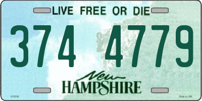 NH license plate 3744779