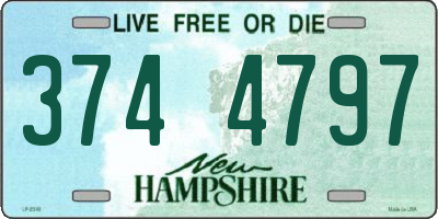 NH license plate 3744797