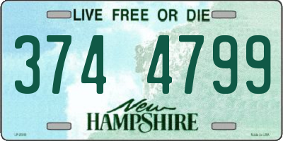 NH license plate 3744799