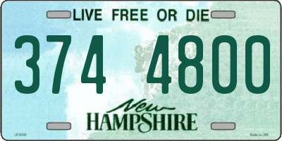 NH license plate 3744800