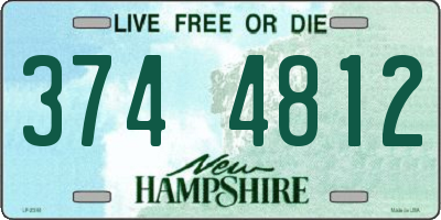 NH license plate 3744812