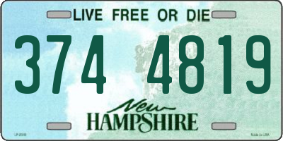 NH license plate 3744819