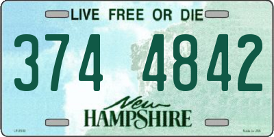 NH license plate 3744842