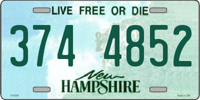 NH license plate 3744852