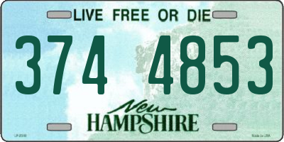 NH license plate 3744853