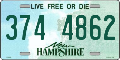 NH license plate 3744862