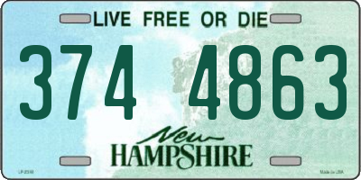 NH license plate 3744863