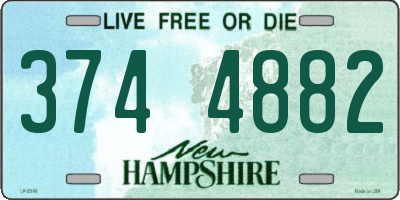 NH license plate 3744882