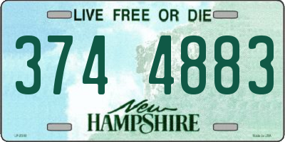 NH license plate 3744883