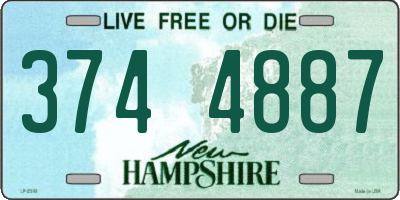 NH license plate 3744887