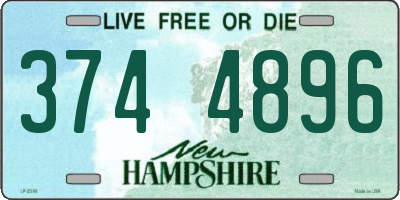 NH license plate 3744896